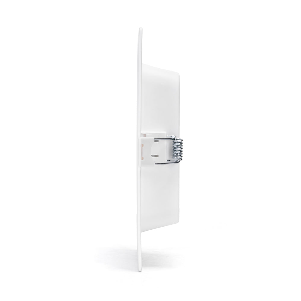 Bagbelyst Indbygningsspot LED E6 9W 4000K 1000lm - Kvadratisk, 230V, RA80, 3 års garanti