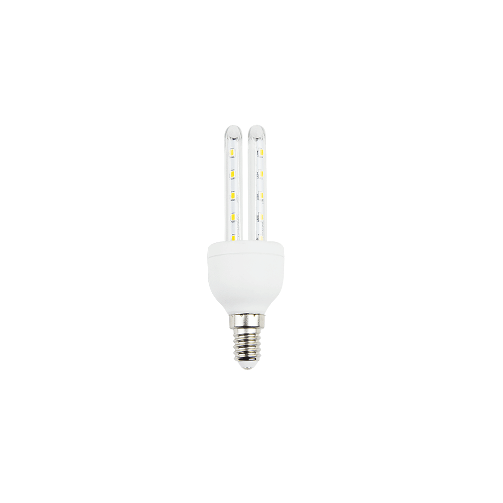 LED Lyspære B5 T3 2U 4W E14 3000K - Erstatter 32W, 230V, 350lm, RA80, 3 års garanti