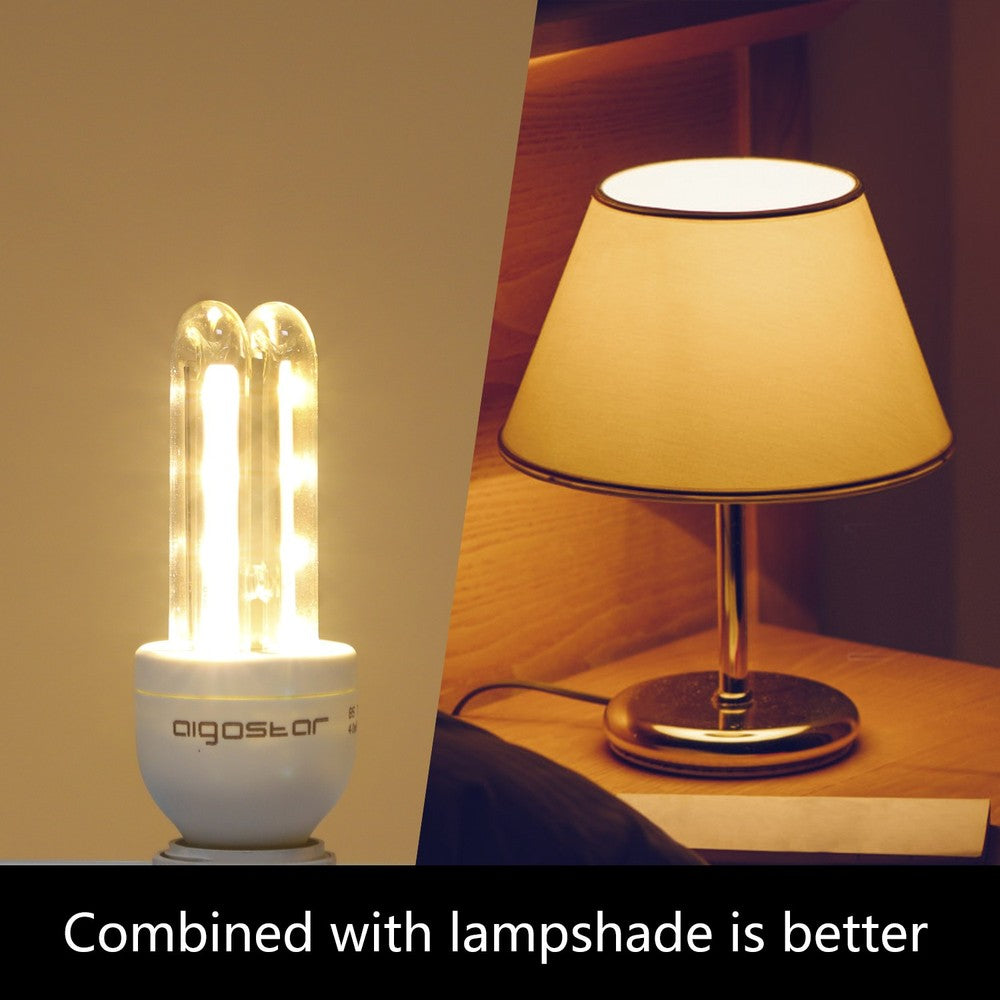 LED Lyspære B5 T3 2U 4W E14 3000K - Erstatter 32W, 230V, 350lm, RA80, 3 års garanti