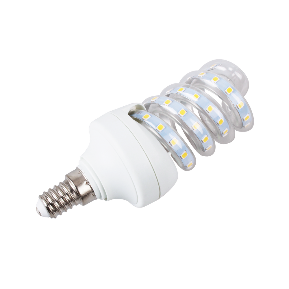 LED B5 Spiral Pære, 9W, E14, 3000K, Erstatter 62W, 230V, 840lm, RA80, 3 års garanti