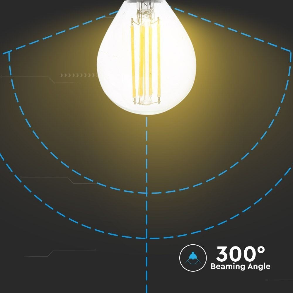 V-Tac 4W LED kronepære - Kultråd, P45, E14 - Erstatter 40W