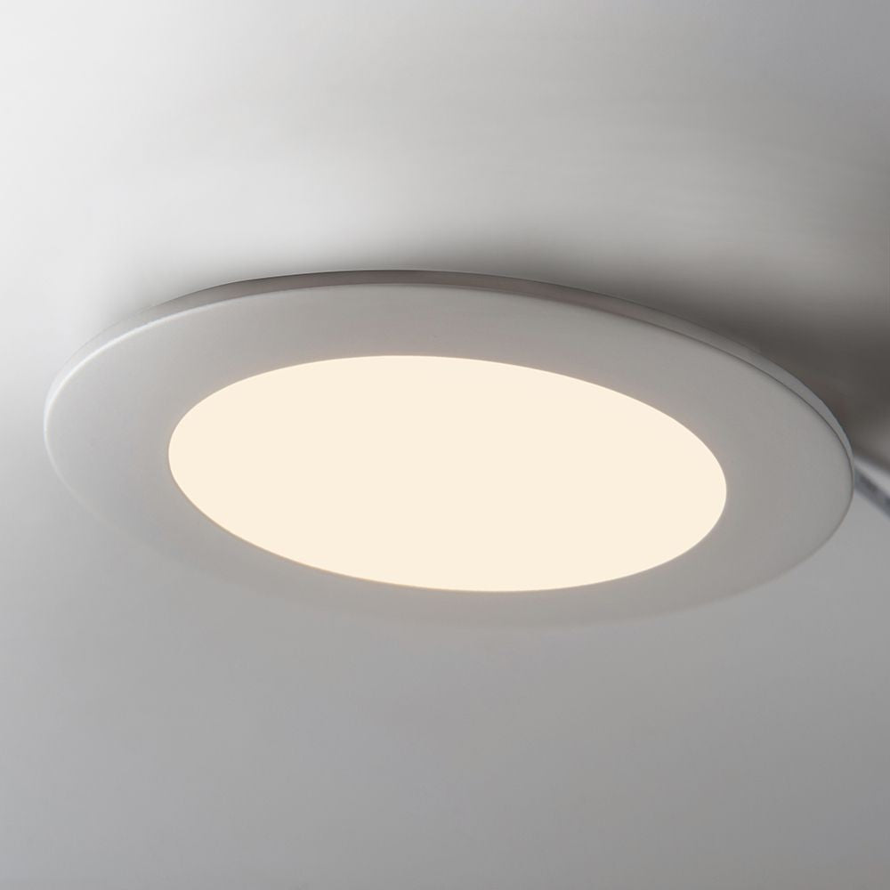 V-Tac 6W LED Indbygningspanel - Hul: Ø10,5 cm, Mål: Ø12 cm, 230V, Erstatter 45W, 420lm, RA80