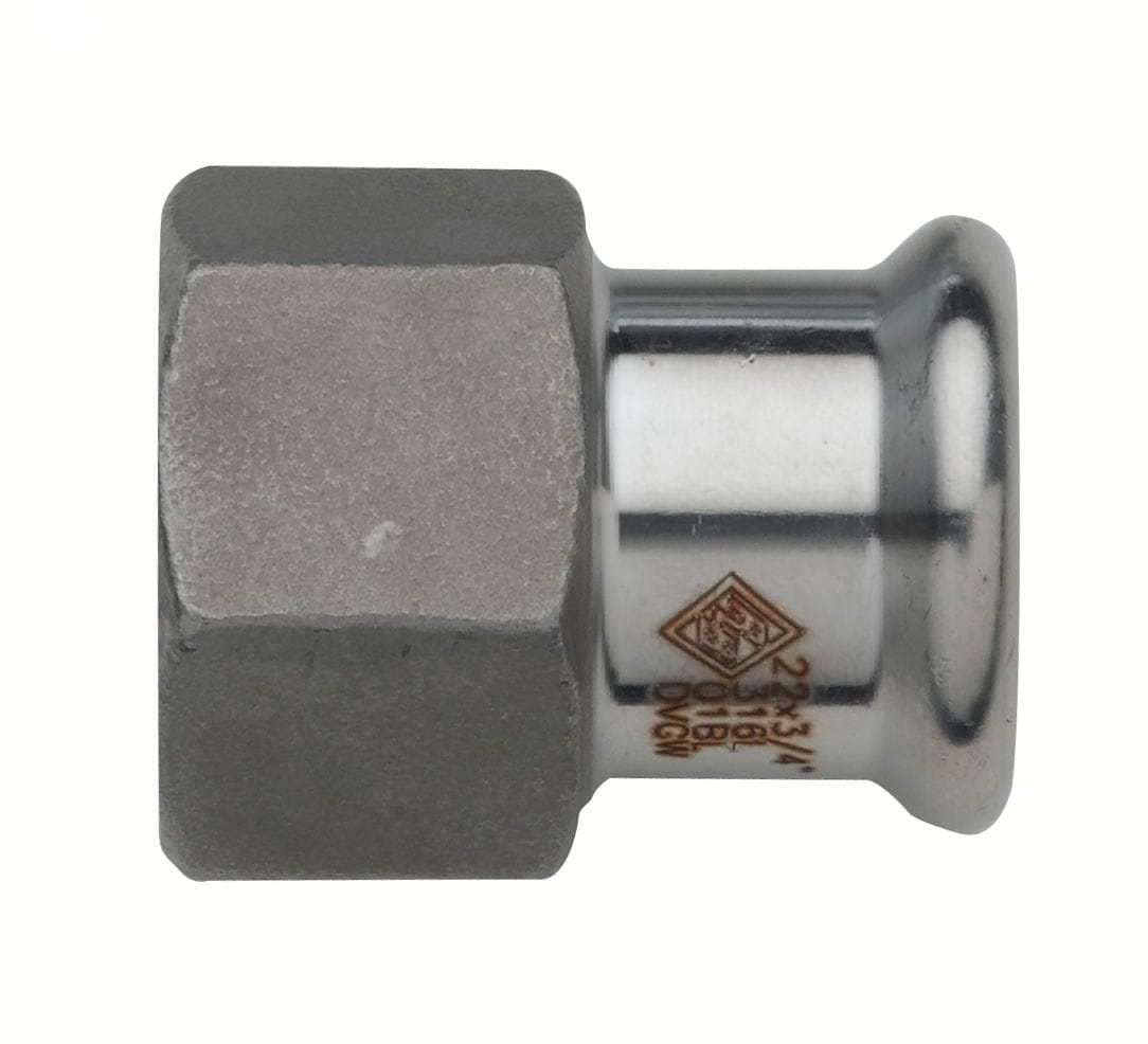 28 x 1/2" TURBO Inox overgangsmuffe