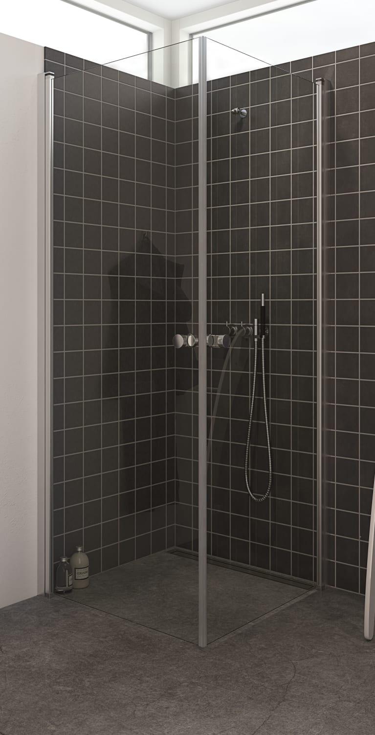 Dansani Match Brusedør 200*77-79 cm, klart glas