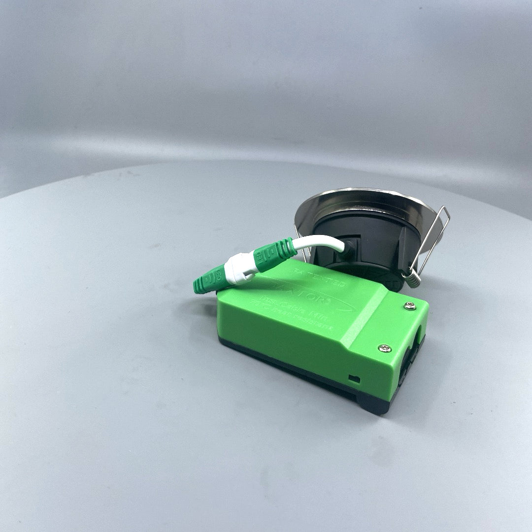 Daxtor DAX F-35-D 5W LED spot 2700K IP44 – børstet stål inkl. driver (360° frame 14)