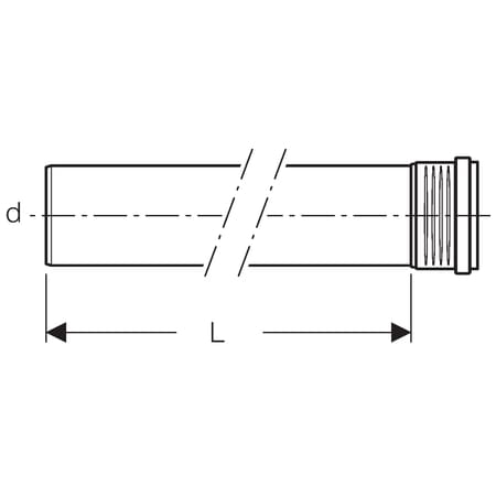 Geberit Silent PP rør Ø50 x 3000 mm, 1 muffe