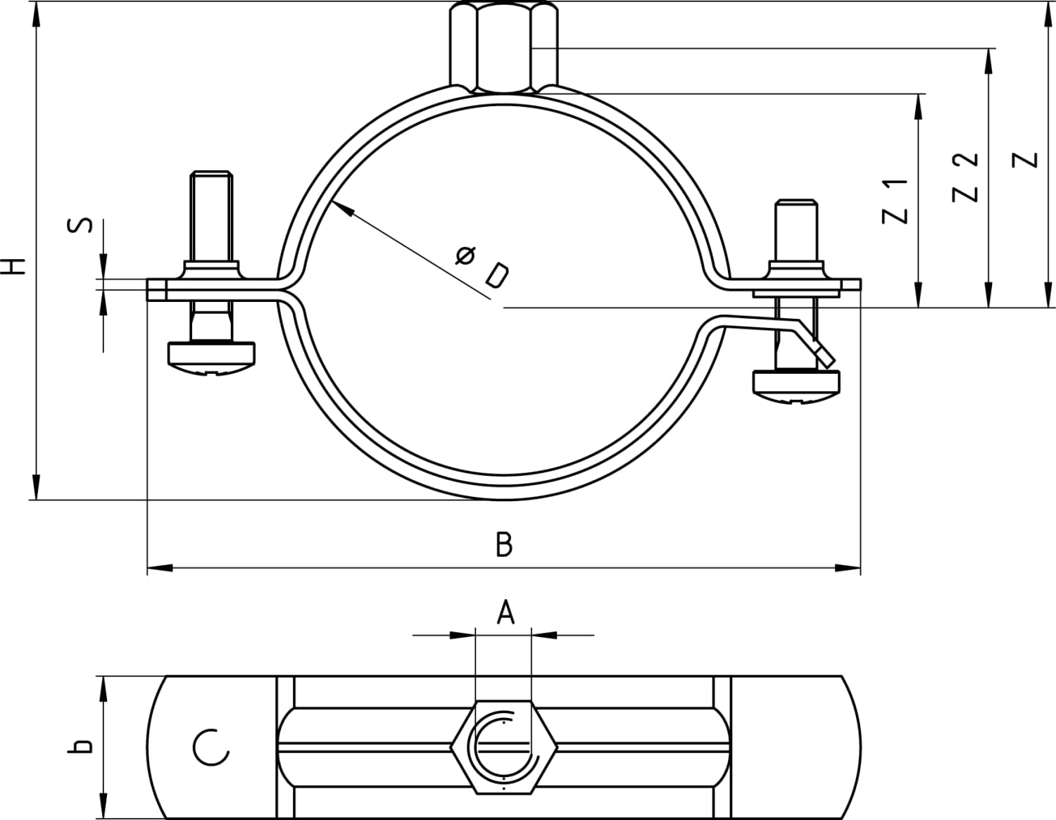 Samontec frsn 32-36 M8/M10 uden isolering
