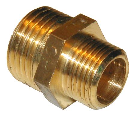 2" x 1.1/2" Brystnippel Messing Afzinkningsfri