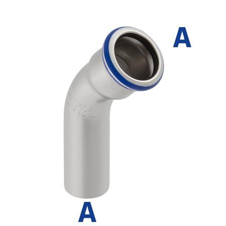 42mm bøjning 45° muf/nip Mapress RF
