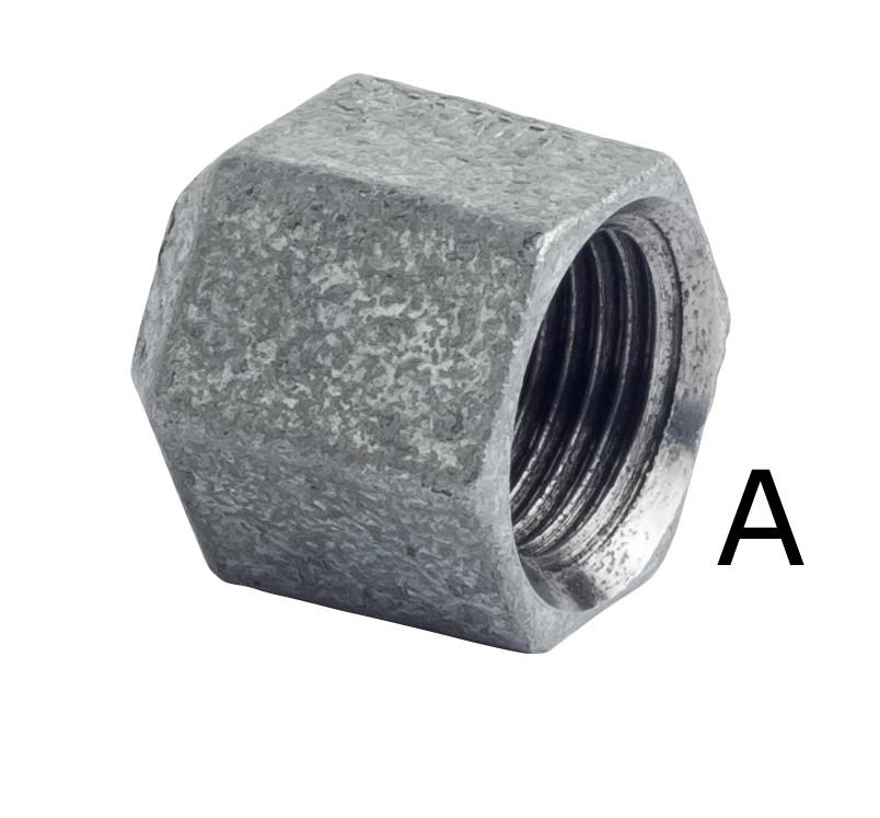 3" Galvaniseret slutmuffe