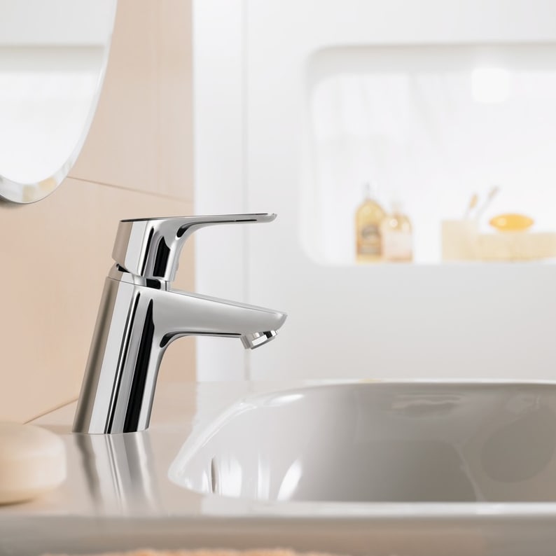 Hansgrohe Focus håndvaskarmatur 70 med push-open BV, krom