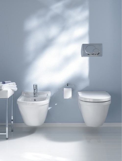 DURAVIT Starck 3 vægtoilet uden skyllerand, wondergliss