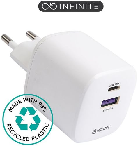 INFINITE USB-C oplader EU 67W - Hvid