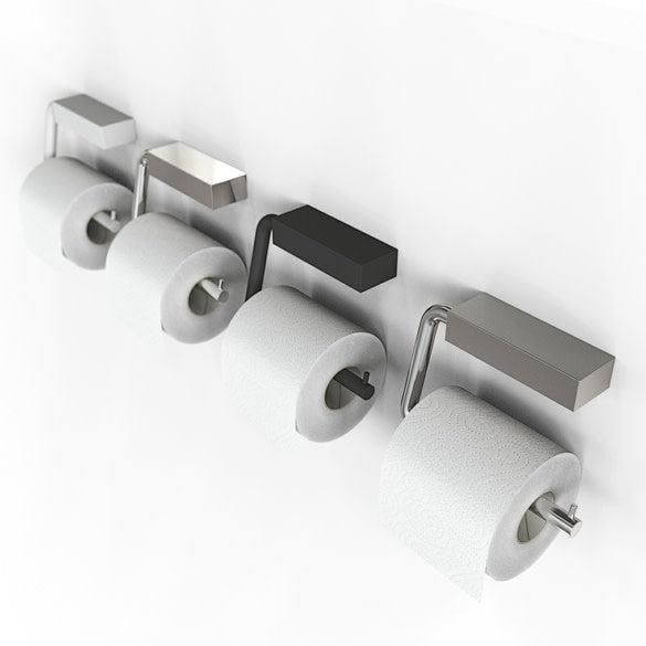 Frost Quadra toiletrulleholder 3, sort