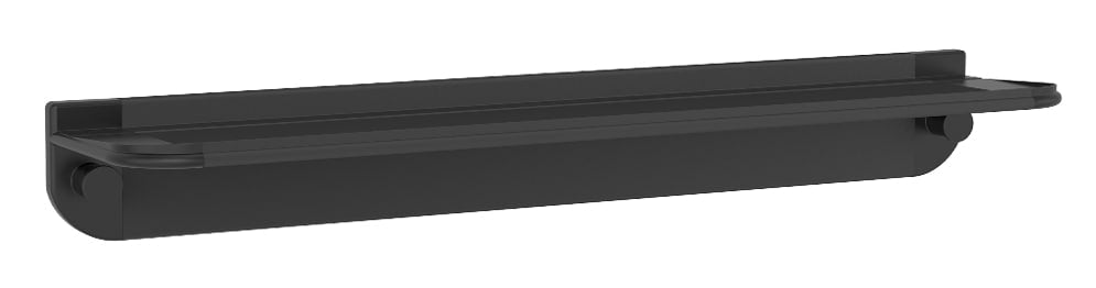 Hefe glide hylde til badet - sort aluminium
