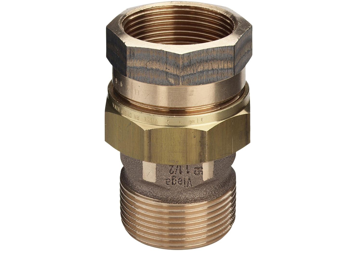 1/2" union muffe/nippel Rødgods Silicium Bronze