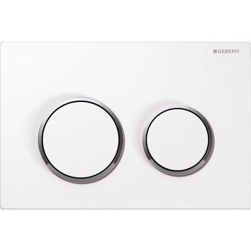 Betjeningsplade Omega 20, hvid/krom/hvid