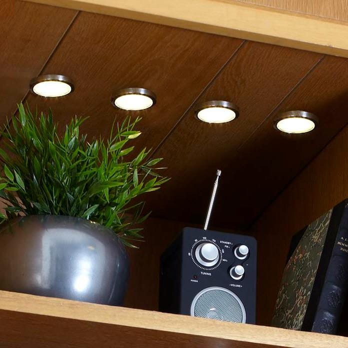 Lismore Påbygningsspot kitsæt med 4-spot LED 4x1W grå