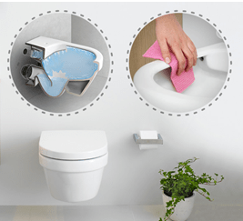 Gustavsberg Hygienic Flush skål m.åben skyllerand inkl. sæde
