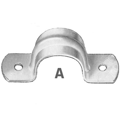 2" Galvaniseret rørbøjle planmontering