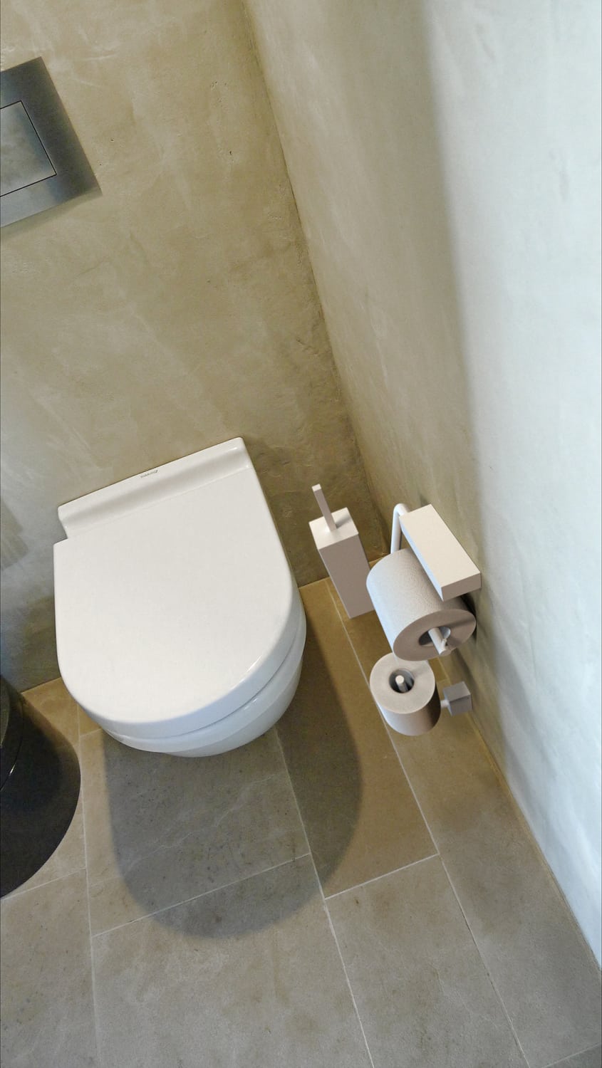 Frost Quadra toiletrulleholder 3, sort