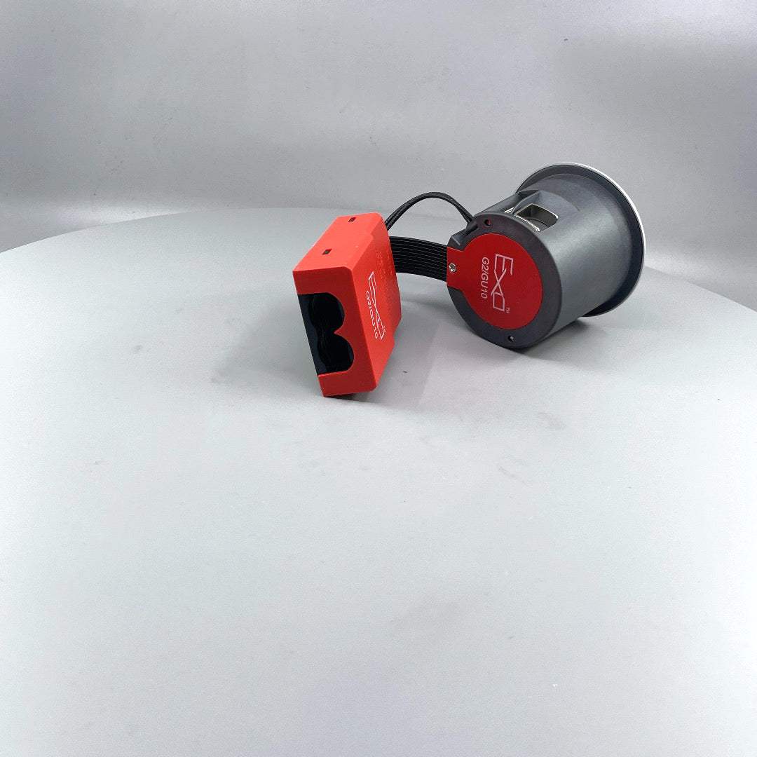 EXO 66 Udendørs indbygningsspot rund børstet aluminum (360° frame 16)
