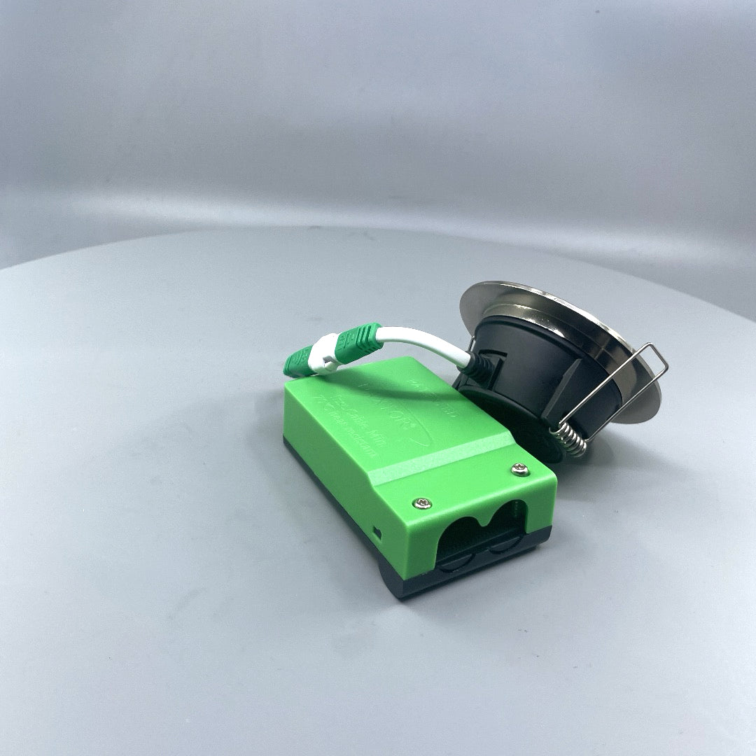 Daxtor DAX F-35-D 5W LED spot 2700K IP44 – børstet stål inkl. driver (360° frame 16)
