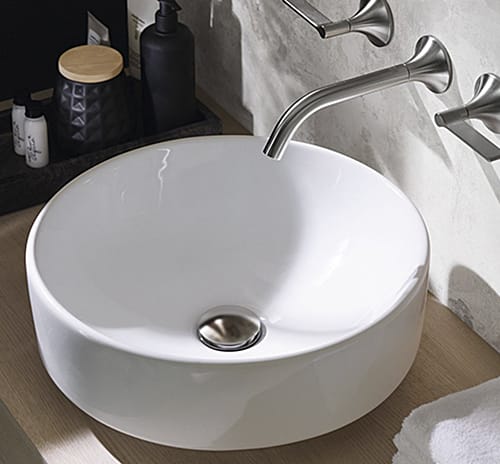 variform vask t/bordmont. d40cm, hvid