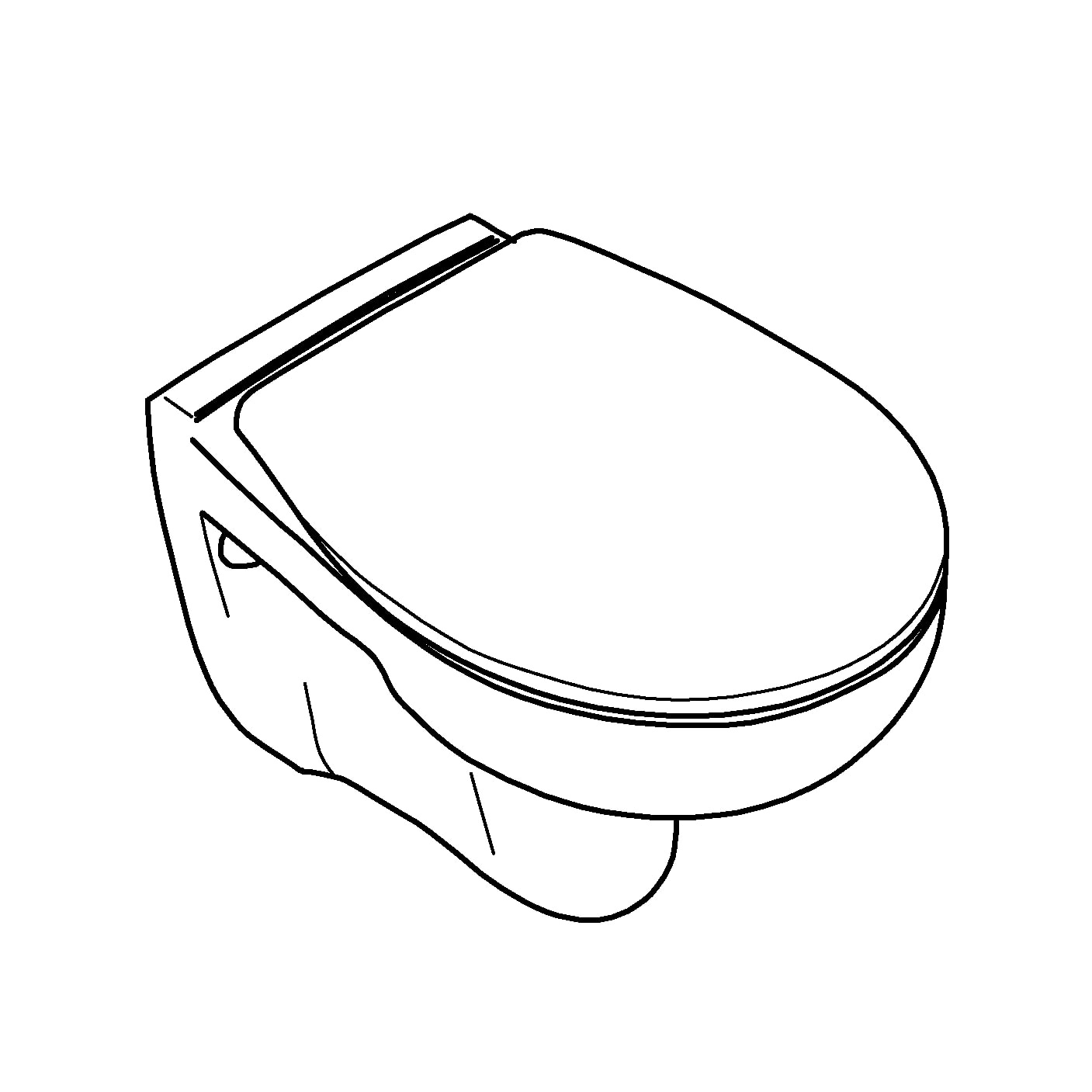Grohe Bau ceramic væghængt toilet