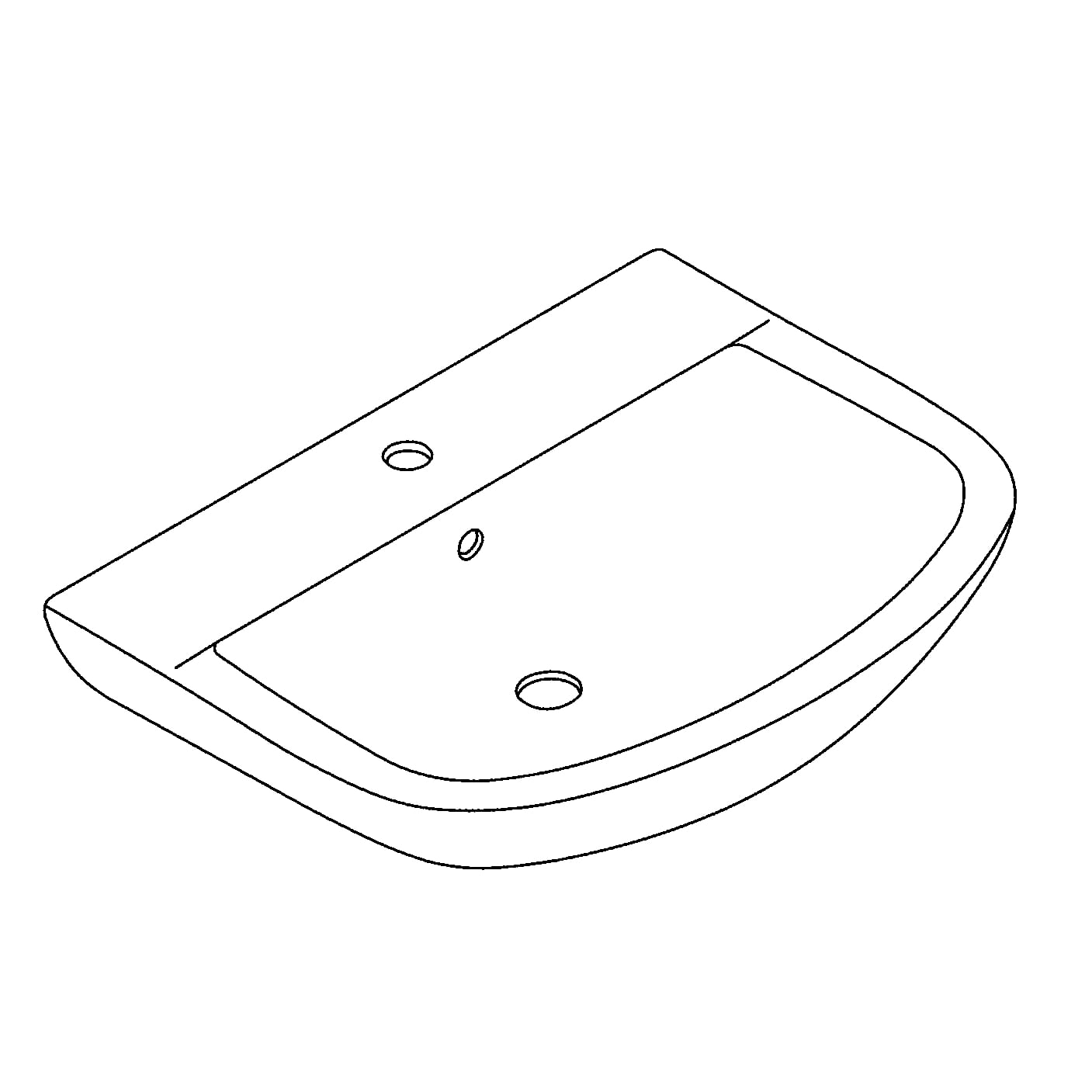 GROHE Bau Ceramic Håndvask væghængt 55
