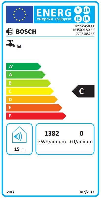 Bosch Tronic 4500 T 50 - El-vandvarmer med elektronisk display