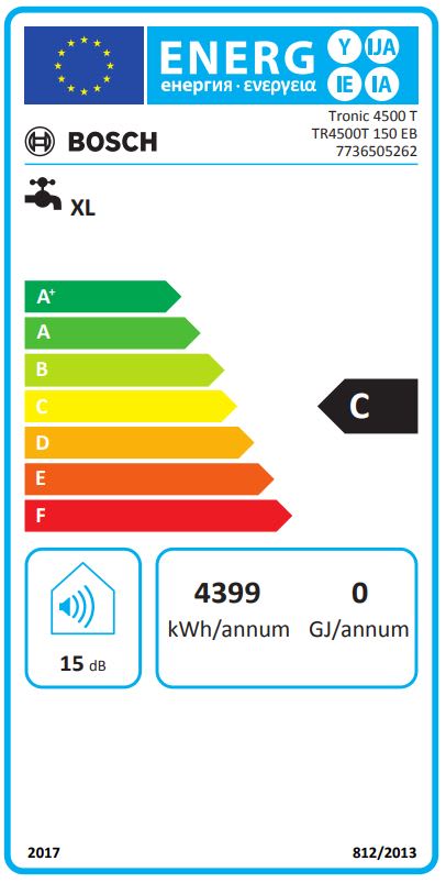 Bosch Tronic 4500 T 150 - El-vandvarmer med elektronisk display