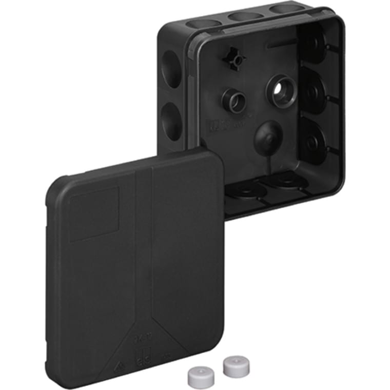 MEMBRANDÅSE 2K12, IP55 85X85 MM SORT