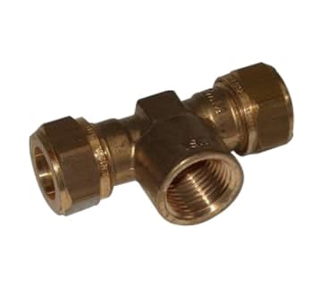 Conex 28x1" komp tee mf godkendt til pex og kobber