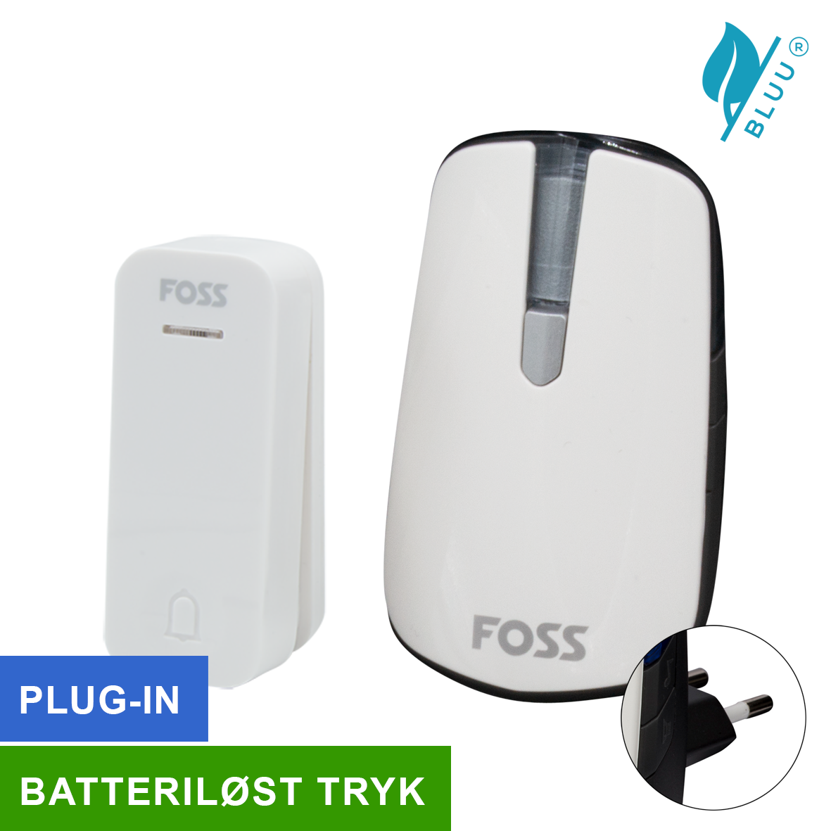 TREND Dørklokke BLUU1 NOVUS hvid plug in