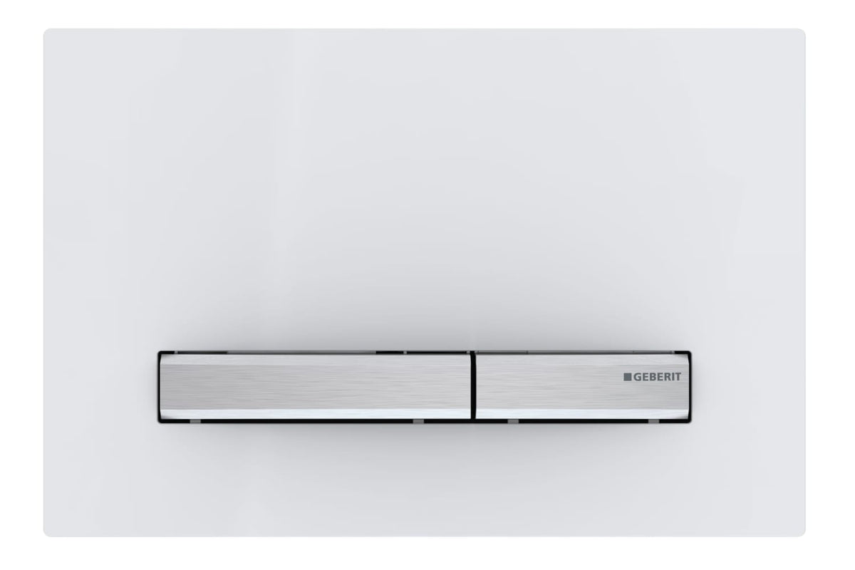 Geberit Sigma 50 betjeningsplade i hvid/krom