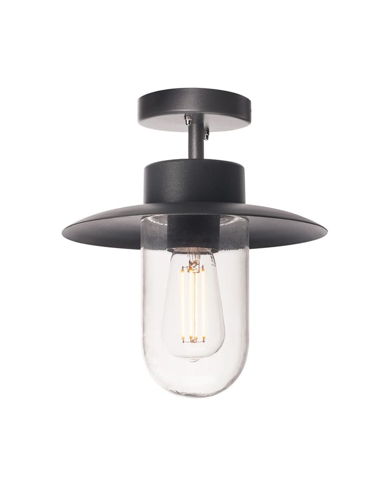 MOLAT loftlampe, E27, IP44, antracit