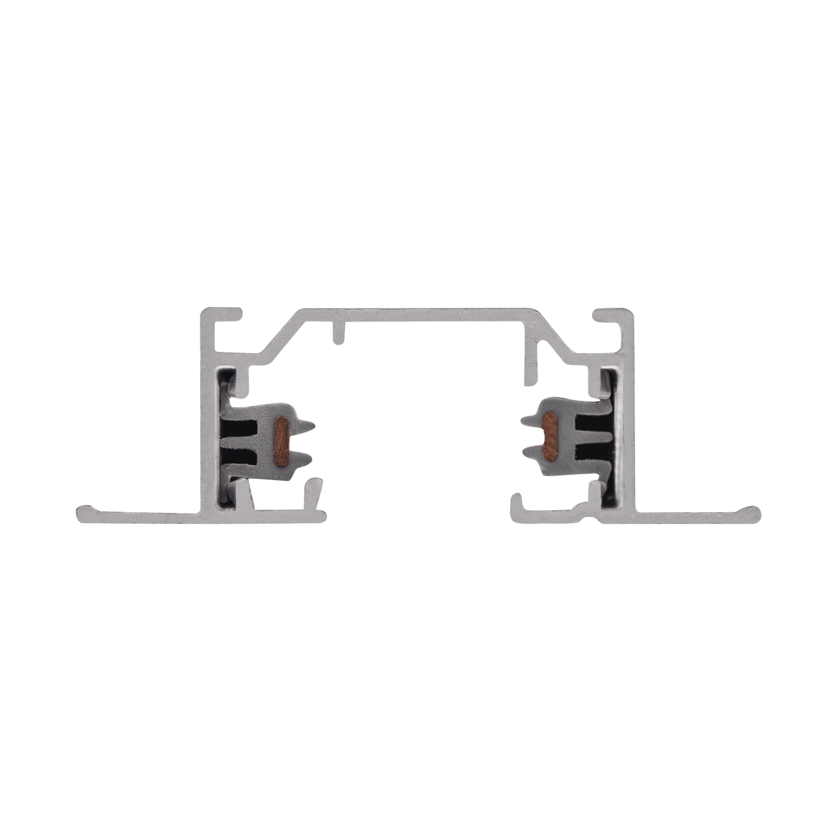 Strømskinne 1F 230V, 2M, mat-hvid, indbygning
