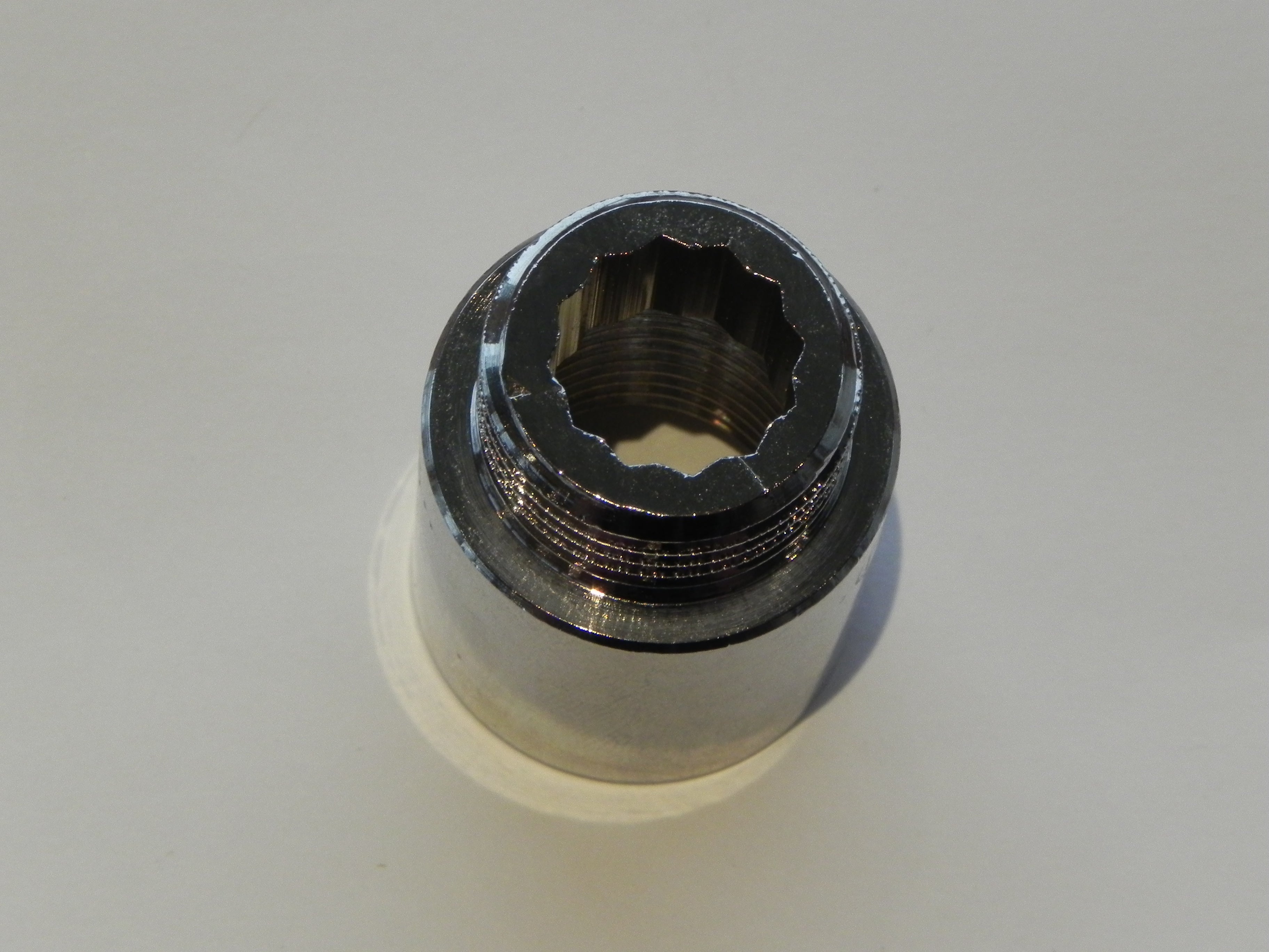 1/2" x 10 mm Haneforlænger, krom