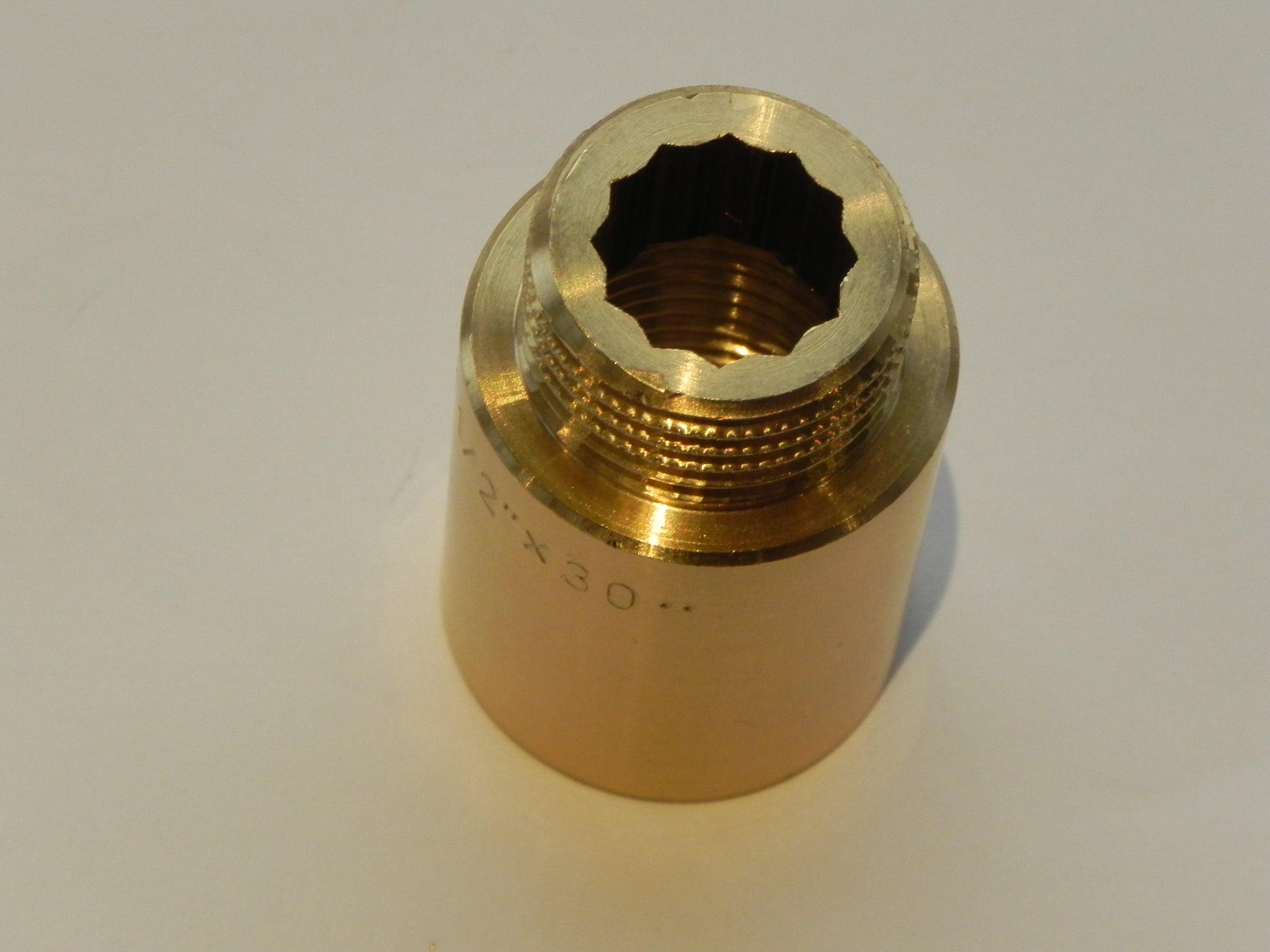 1/2" x 15 mm Haneforlænger rå