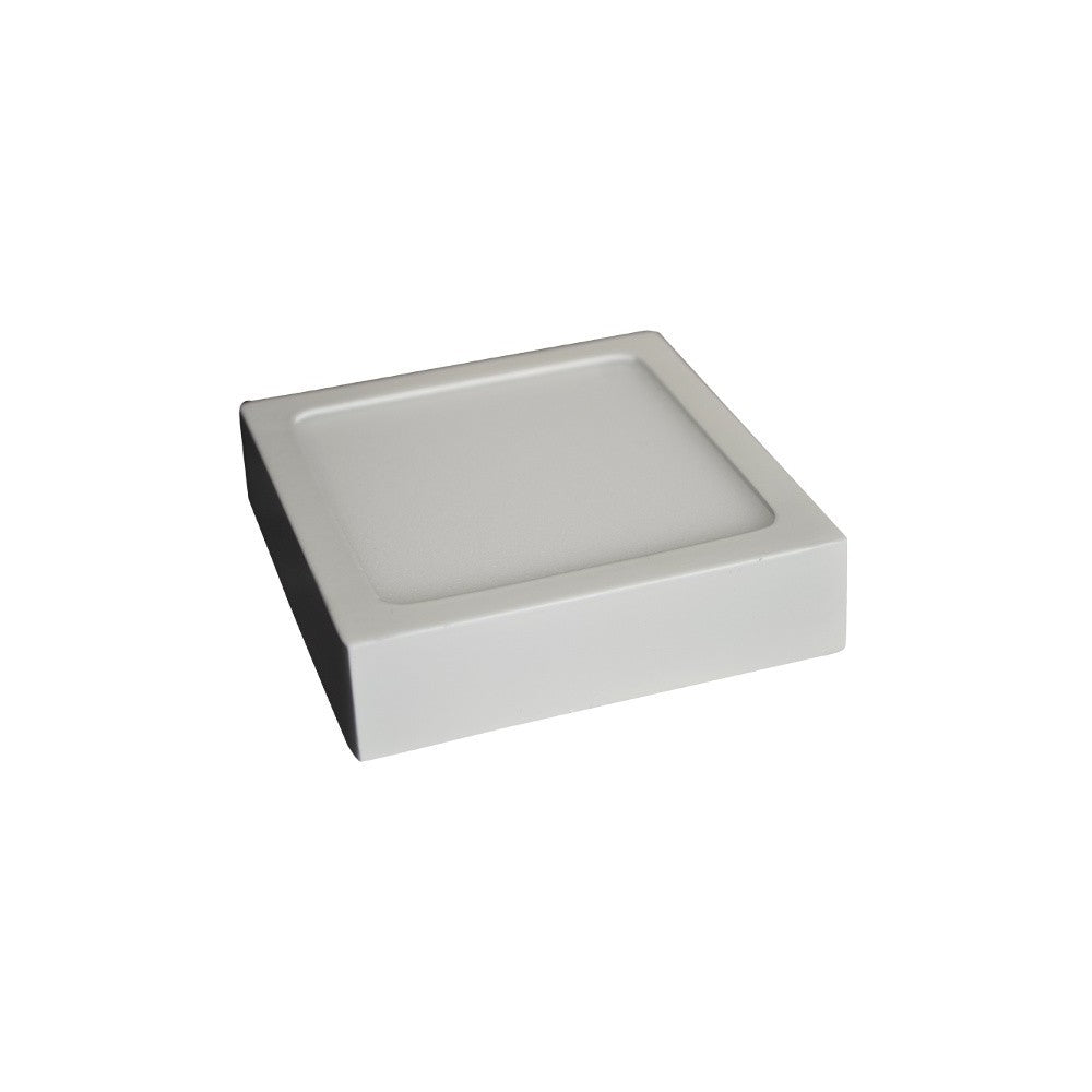 V-Tac 12W LED loftslampe - 14 x 14cm, Højde: 2,4cm, hvid kant, inkl. lyskilde, erstatter 60W, 900lm