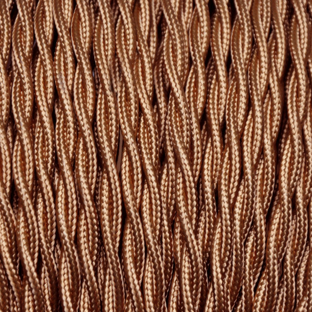 Stofledning, snoet, 2x0,75 mm², kobber, S100