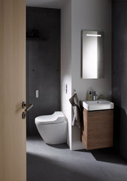 Geberit Aqc Tuma Comfort gulvstående douchetoilet, alpinhvid
