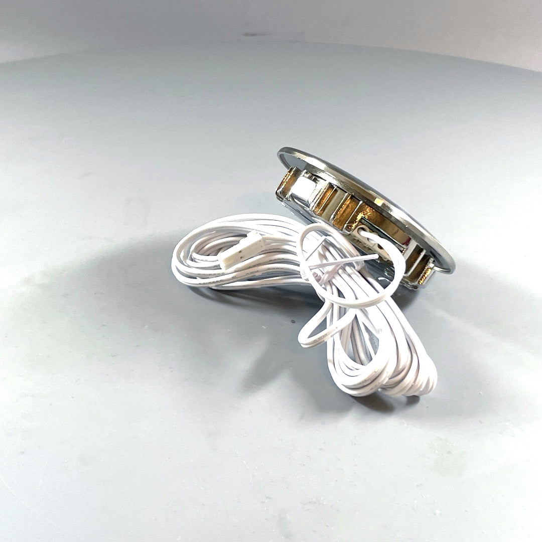 Daxtor Furniture DL 16 LED møbelspot 3W 2700K – satin nikkel (360° frame 17)