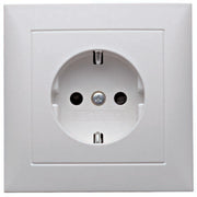 STIKKONTAKT KOMPLET 1 MODUL S. HVID