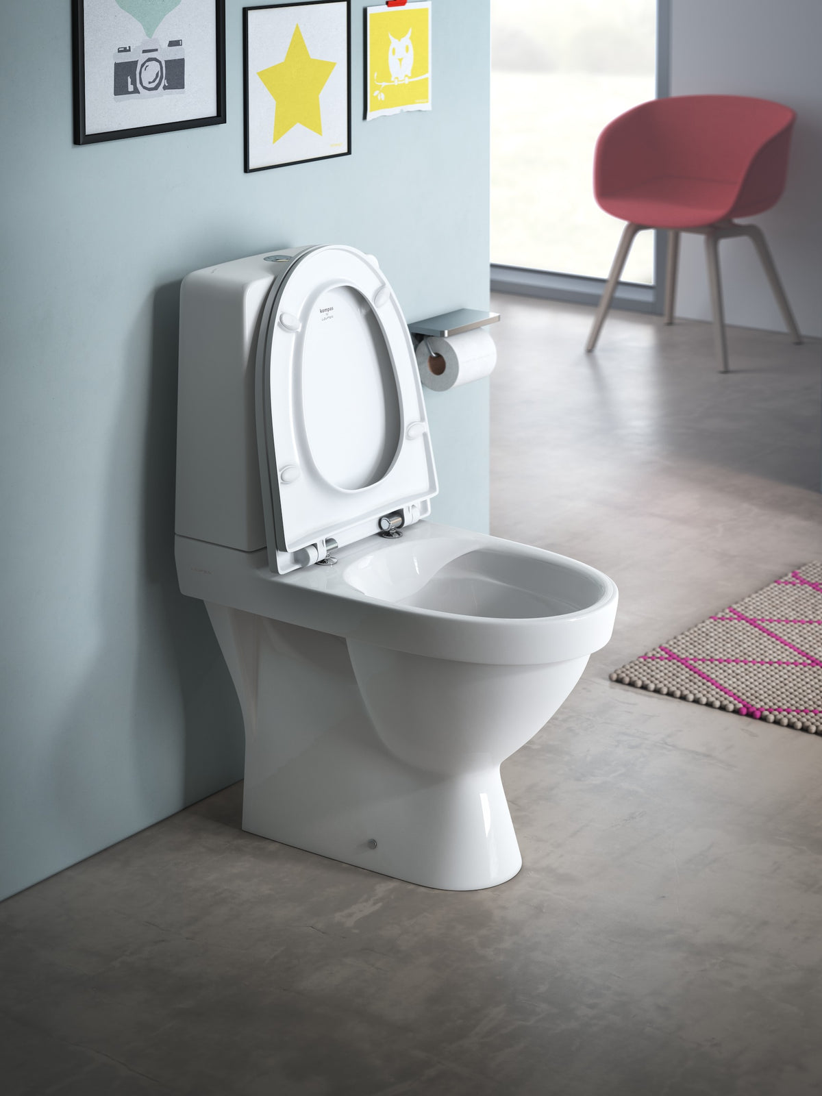 Laufen Kompas WC P-lås rimless med LCC overflade