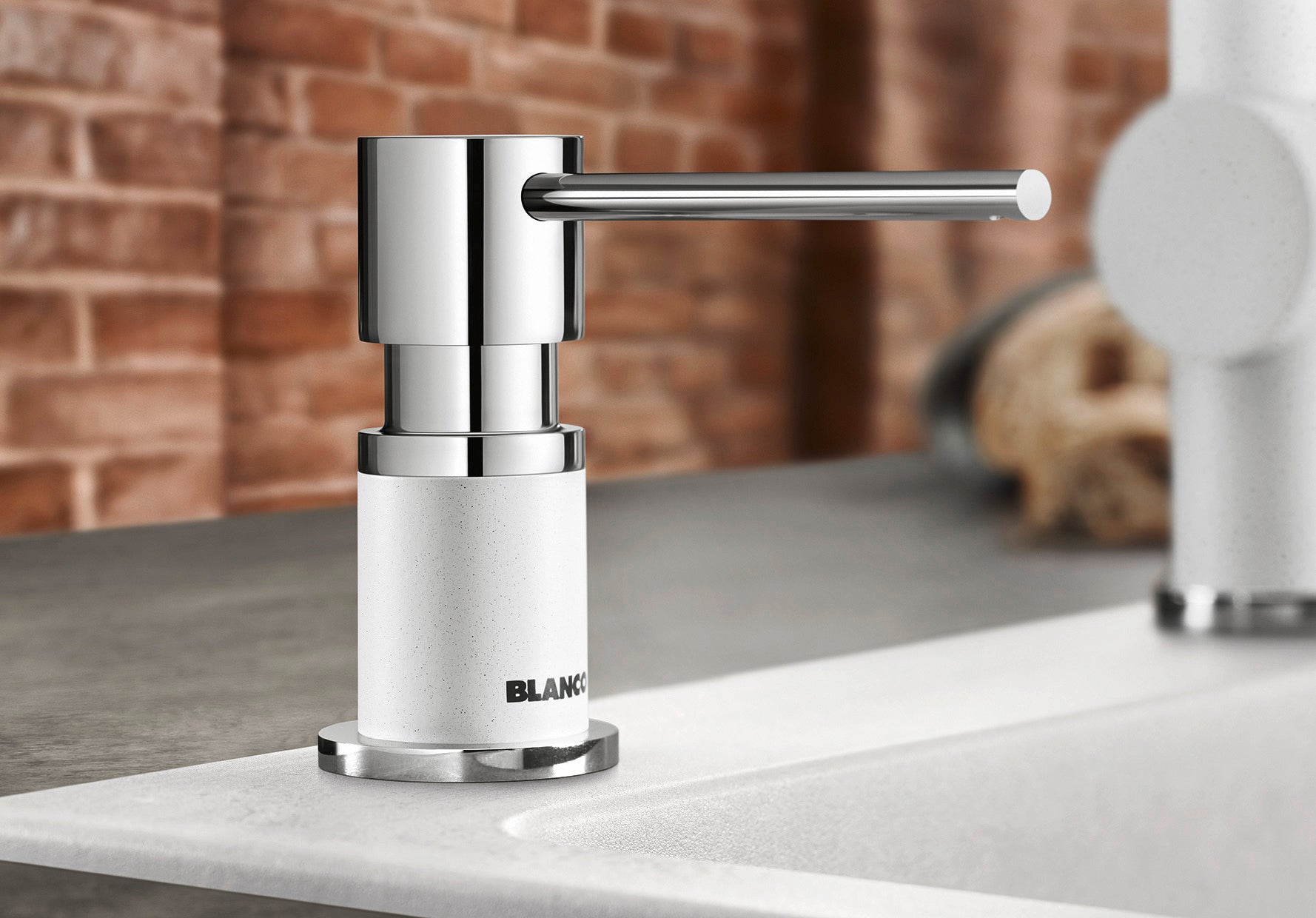 BLANCO LATO sæbedispenser hvid/krom