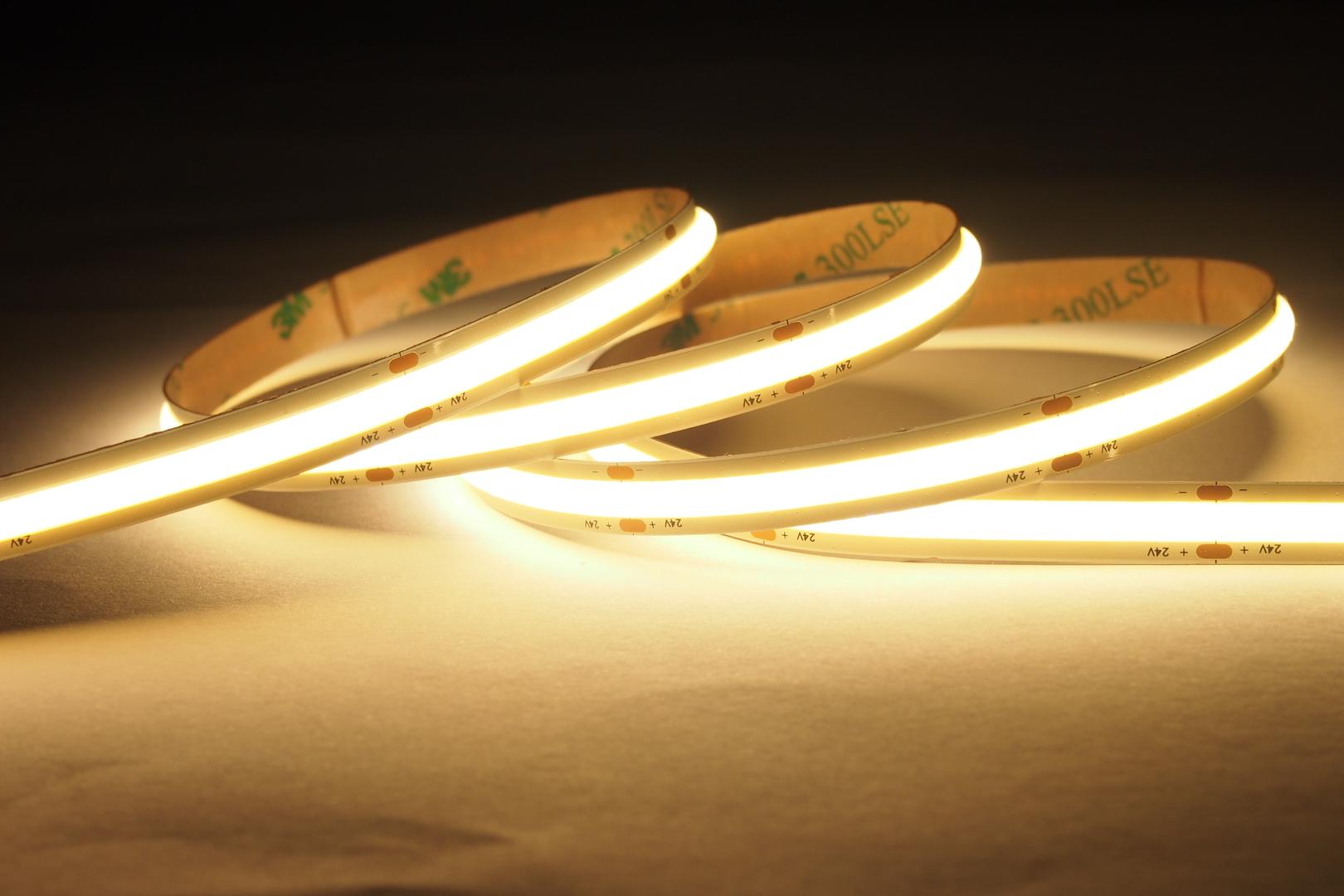 LED Strip 24V DC 10W COB 2700K RA90, 5M, IP20