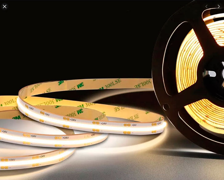 LED Strip 24V DC 10W COB 2700K RA90, 5M, IP20
