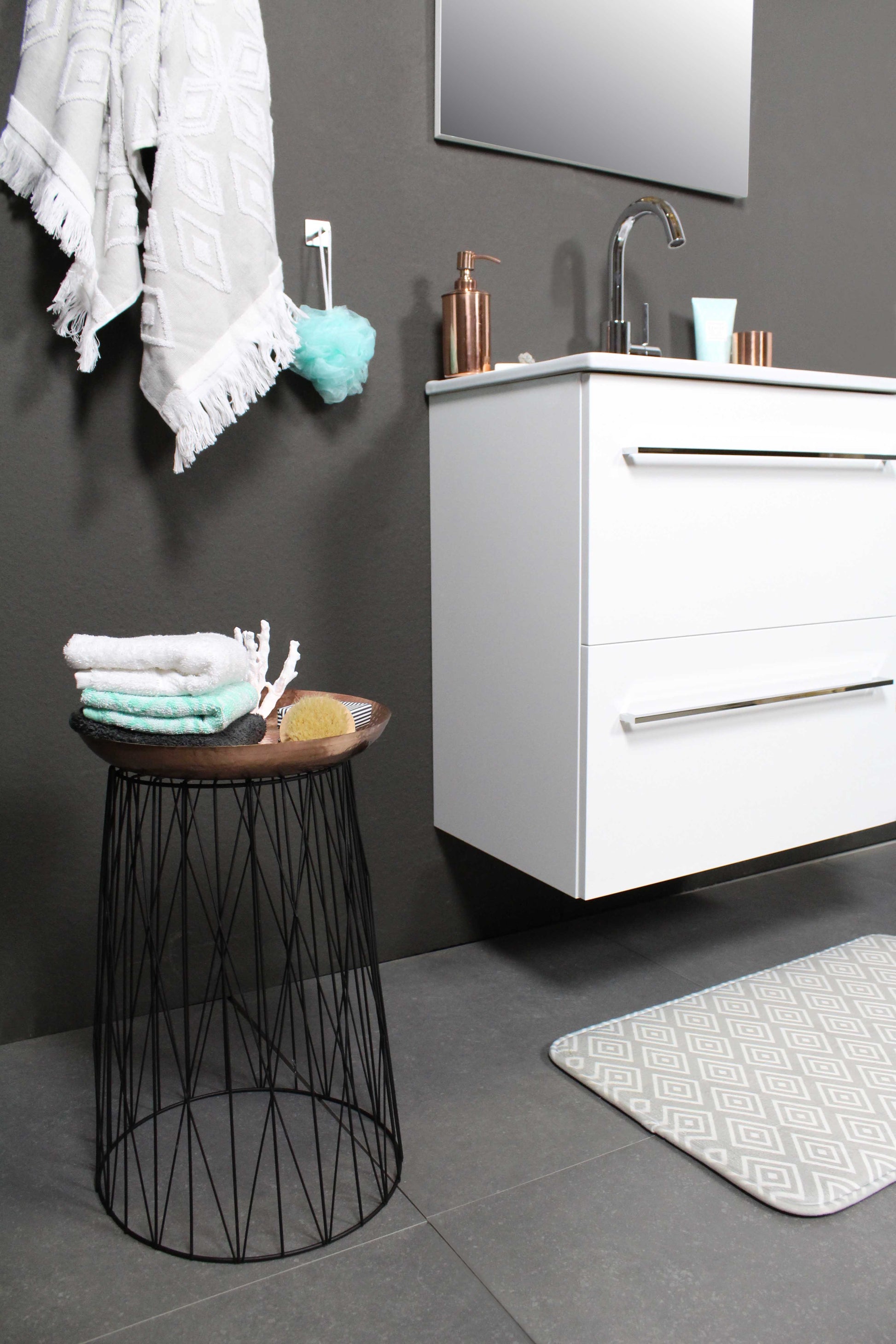 Sanibell Basicline møbelsæt 51x46,5cm hvid højglans